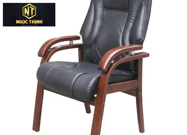 Ghế họp cao cấp khung gỗ, đệm tựa bọc da, da CN hoặc PVC GH06 Ghế họp cao cấp khung gỗ, đệm tựa bọc da, da CN hoặc PVC GH06